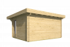 Tuindeco Blokhut Lory 415x330 cm + luifel 120 cm | 44 mm | vuren blank