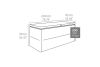 loungebox 230 donkergrijs afmetingen
