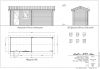 Blokhut/Tuinhuis Malland 600x200 cm - Plattegrond