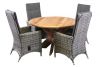 Tuinset Rico - 4 stoelen met teakhouten tafel