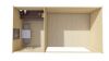 Blokhut Megamodern 200x300 cm + zijluifel 375 cm - Groen geïmpregneerd