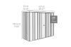 Biohort metalen tuinkast 230 kwartsgrijs 227x83x182,5 cm