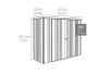 Biohort metalen tuinkast 230 zilver 227x83x182,5 cm