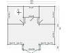 Tuindeco Mullingar Blokhut 850x690 cm + luifel 100 cm 70 mm vuren honing geïmpregneerd