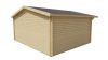 Blokhut Newcastle 540x440 cm + luifel 90 cm - Red class wood geïmpregneerd