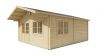 Blokhut Niedersachsen 500x598 cm + luifel 115 cm - Red class wood geïmpregneerd