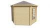Tuindeco Nora Blokhut 363x312 cm 34 mm vuren red class wood geïmpregneerd