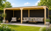 Overkapping Novo Modern 700x 300 cm incl. achterwand en zijwand (incl. EPDM)