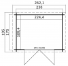 Blokhut Ingo 230x175 cm plattegrond