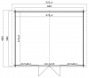 Blokhut Udo 480x380 cm plattegrond