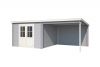 Blokhut Orlando 581x292 cm - Platinum Grey-Wit gecoat secondary