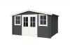 Blokhut Dallas 376x292 cm - Carbon Grey-Wit gecoat secondary