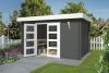 Blokhut Mikkel 380x275 cm - Carbon Grey-Wit gecoat main