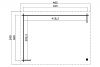 Blokhut Ragnar 425x300 cm - Groen geïmpregneerd plattegrond