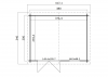 Blokhut Arvid 300 400x320 cm plattegrond