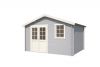 Blokhut Arvid 380x300 cm - Platinum Grey-Wit gecoat secondary