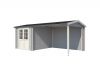 Blokhut Karyna 570x275 cm - Platinum Grey-Wit gecoat secondary