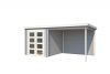 Blokhut Helena 472x230 cm - Platinum Grey-Wit gecoat secondary
