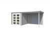 Blokhut Helena 472x230 cm - Platinum Grey-Wit gecoat secondary