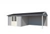 Blokhut Madita 710x330 cm - Platinum Grey-Wit gecoat secondary