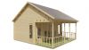 Tuindeco Olaug Blokhut 550x598 cm 44 mm vuren red class wood geïmpregneerd