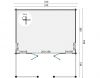 Tuindeco Olaug Blokhut 550x598 cm 44 mm vuren red class wood geïmpregneerd