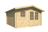 Tuindeco Otto Blokhut 360x360 cm 28 mm vuren grijs geïmpregneerd