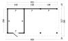 Plattegrond Overkapping Oslo L type 7 690x380 cm