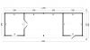 Lariks/Douglas Overkapping Oslo XL type 12 1303x430 cm plattegrond