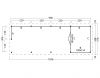 Overkapping plat dak Red Class Wood Odense type 11 XL 1036x378 cm - Blanke wanden