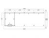 Overkapping plat dak Red Class Wood Odense type 10 XXL 1236x450 cm - Blanke wanden