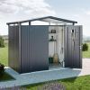 Metalen berging highline h1 met dubbele deur in tuin