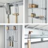Biohort Panorama Gr. P2 metalen tuinhuis met dubbele deur 273x198 cm zilvergrijs metallic