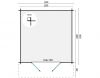 Tuindeco Perlund Blokhut 300x300 cm 28 mm vuren honing geïmpregneerd