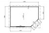 Lugarde Tuinhuis VS501 420x300 cm - 44 mm - plattegrond