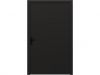 Plaatdeur enkel XL - linksdraaiend - 120x211,5 cm + kozijn 133,4x218,9 cm - zwart (incl. hang en sluitwerk)