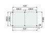 Douglasvision DIY buitenverblijf 530x300 cm groen geïmpregneerd plattegrond