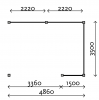 Lugarde Veranda PS5 486x350 cm - 28 mm - plattegrond