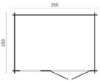 Tuindeco Daisy Blokhut 350x250 cm 40 mm vuren honing geïmpregneerd