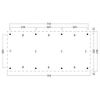 Overkapping plat dak Red Class Wood Odense type 6 XL 793 x 378 cm - blanke wanden