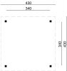 Prieel Lariks Douglas Obdam Tuindeco - 430x430 cm plattegrond