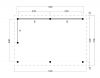 Overkapping Plat Dak Odense XL Type 2 Red Class Wood 550 x 378 - Zwarte wanden