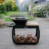 Barbecue BIG Jack 3.0 Blackline - incl. hoes en houtopslag - Ø 80 cm