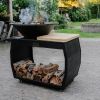 Barbecue BIG Jack 3.0 Blackline - incl. hoes en houtopslag - Ø 80 cm