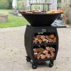 Barbecue Companero XXL 2.0 Blackline - incl. hoes en houtopslag - Ø80 cm