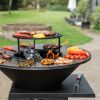 Barbecue Companero XXL 2.0 Blackline - incl. hoes en houtopslag - Ø80 cm
