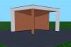 Buitenverblijf Verona 400x335 cm - Plat dak model rechts incl. toebehoren - SALE01527