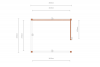Buitenverblijf Verona 400x335 cm - Plat dak model rechts incl. toebehoren - SALE01527