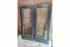 Dubbele houten deur antraciet 150,5 x 193,6 cm - SALE25030