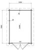 Classicline Blokhut Utrecht 200x300 cm vuren blank